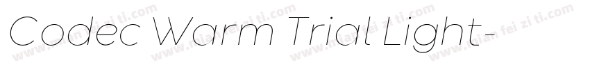 Codec Warm Trial Light字体转换